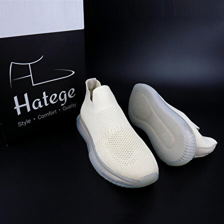 Hatege Flavia Bej Sneaker Kadın Ayakkabı