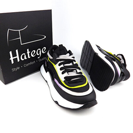 Hatege Stella Siyah Kadın Sneaker Ayakkabı