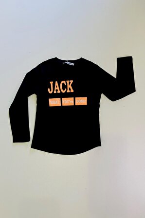 Erkek Çocuk Jack Baskılı İnce Mevsimlik Sweatshirt