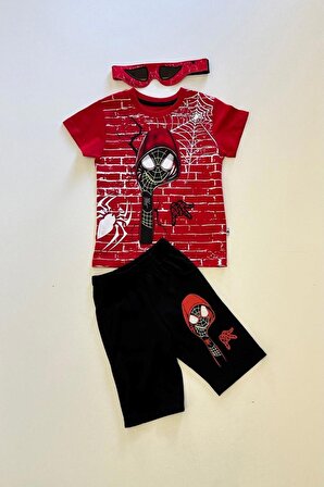 Erkek Çocuk Spider Man(Örümcek Adam)Maskeli Kostüm