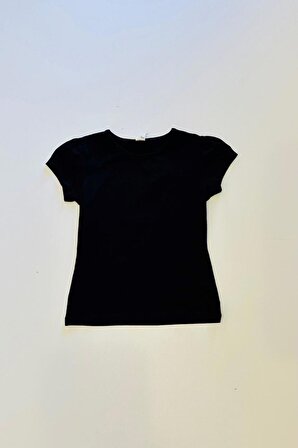 Kız Çocuk Kısa Kollu Basic Tişört 