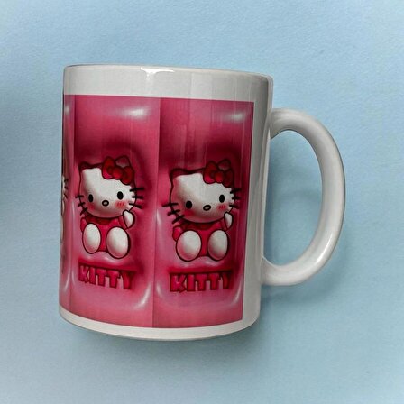 Hello Kitty Desenli 3D Baskılı Kupa