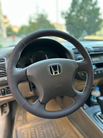 Honda VTEC 2 Araca Özel Direksiyon Kılıfı (Kahverengi)