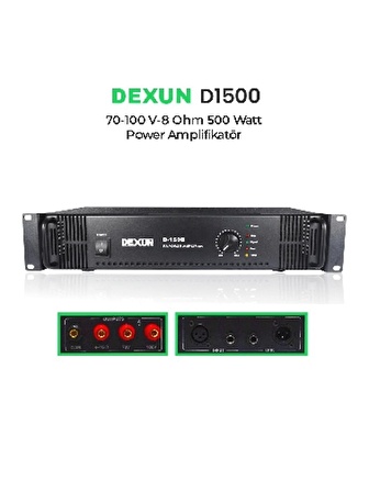 Dexun D–1500 500W Power Amplıfıer