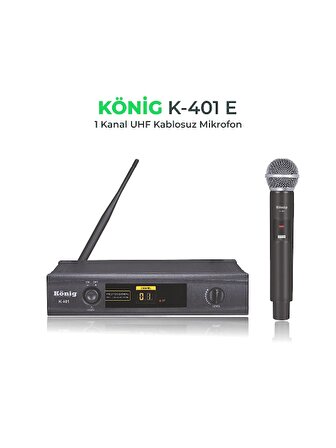 König K–401 El Tek Kanal Uhf Telsiz Mikrofon