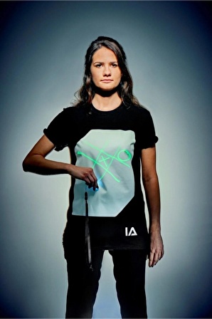 İlluminated Apparel Unisex Siyah Interaktif Tshirt