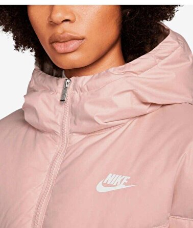 Nike Womens Storm Fit Pink Puffer Down Warm Winter Jacket Coat Somon Pembe Şişme Mont DQ5903-601