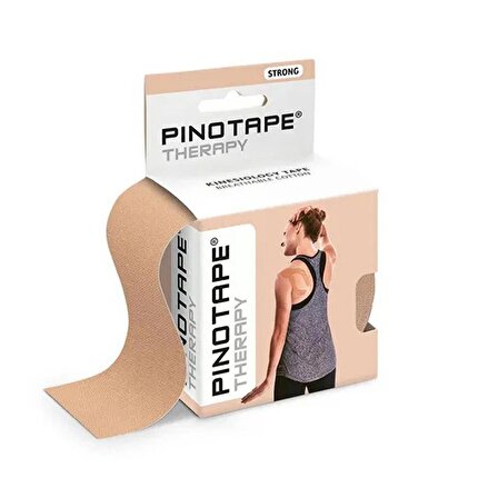 PinoTape Therapy Cotton Kinesio Ağrı Bandı-Yüz Yogası-5cmx5m-bej
