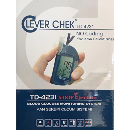 Clever Chek TD-4231 Kan Şekeri Ölçüm Cihazı