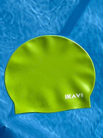 İkavi Silikon Bone Yüksek Kalite Havuz Ve Deniz Yüzücü Bonesi - Fıstık Yeşili