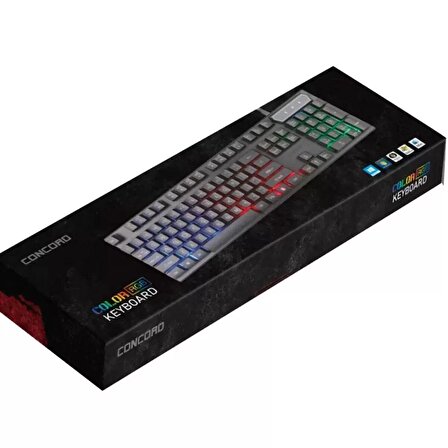 RGB Oyuncu Klavyesi – Renkli Gaming Klavye - Concord C-59