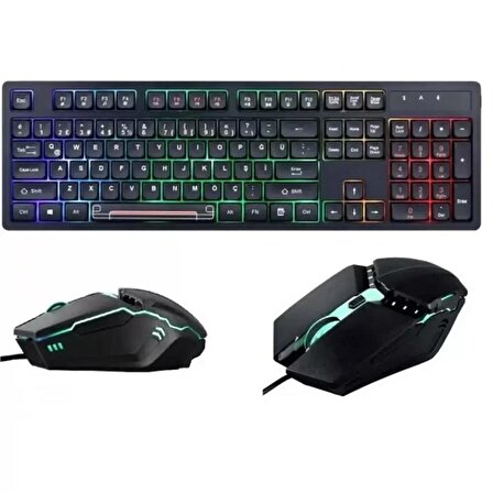 Gaming Chocolate Style Klavye + Mouse Set - Concord C-66