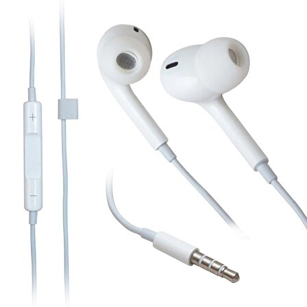 iPhone AirPods 3.5MM Girişli Kulaklık Kulak İçi Kablolu Headset