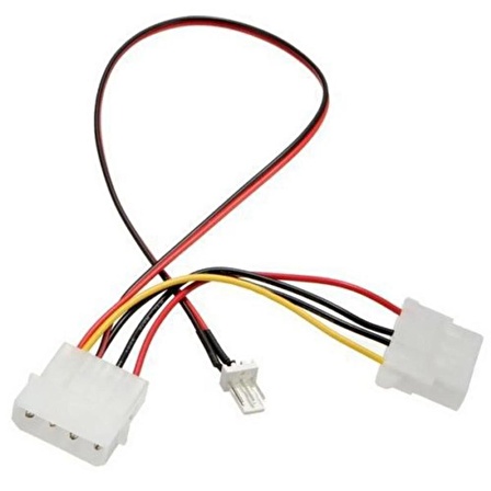 S-Link 4 Pin Erkek + Dişi To Molex 3 Pin PC Fan Adaptör Soketi Kablosu