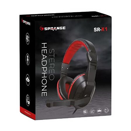 Mikrofonlu Oyuncu Kulaklığı – Gaming Kulaklık Sprange - SR-X1