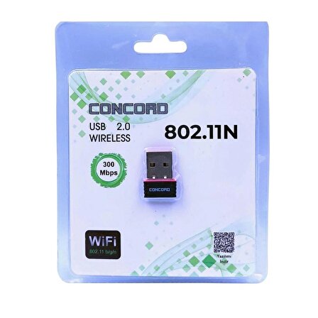 Concord W-1 Mini USB Wifi Adaptör 300 Mbps
