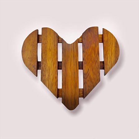 Kalp Yer Döşemesi 35 CM,Adım Ahşabı,Bahçe Ahşabı,Yürüme Ahşabı,Wooden Deck Heart