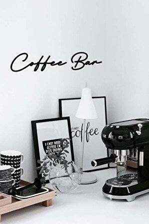Ahşap Dekoratif Duvar Yazısı - Kahve Köşesi - Coffee Bar