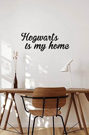 Ahşap Dekoratif Duvar Yazısı -Hogwarts is My Home