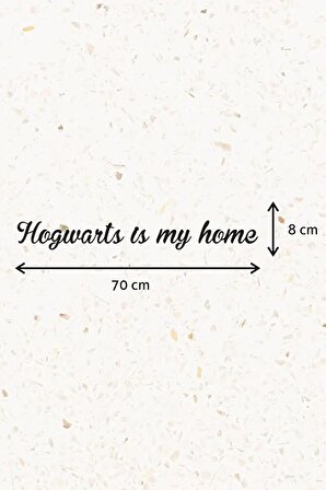 Ahşap Dekoratif Duvar Yazısı -Hogwarts is My Home