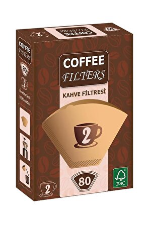 Klipsli Ölçü Kaşığı + Coffee Filters Kahverengi Filtre Kahve Kağıdı 1/2 2 Numara 80'li Paket