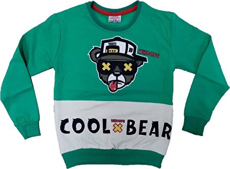 Erkek Çocuk Cool Bear Desenli Sweatshirt
