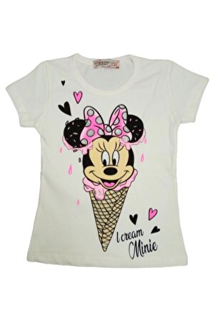 Kız Çocuk Minnie Desenli Tişört
