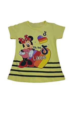 Kız Çocuk Minnie Like Desenli Tişört