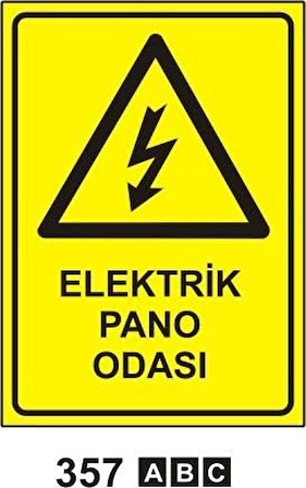 Elektrik Pano Odası Uyarı Levhası