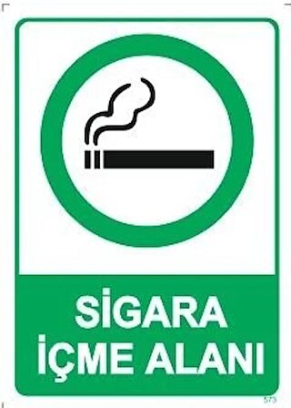Sigara İçme Alanı Uyarı Levhası