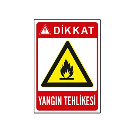 Yangın Tehlikesi Uyarı Levhası