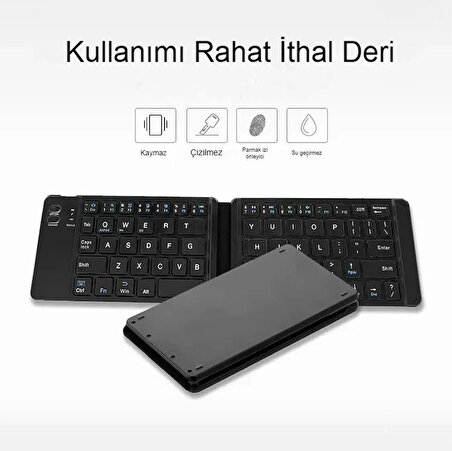 HUAWEI uyumlu Tablet telefon Katlanabilir Taşınabilir Bluetooth Mini klavye kablosuz tuş takımı