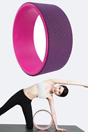 Yoga Wheel Yoga Tekerleği Yoga Ve Pilates Halkası Yoga Çemberi Balance Mor-pembe