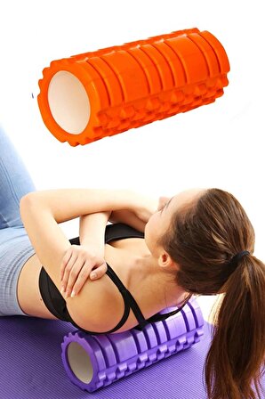 Pro Foam Roller Pilates Masaj Rulosu Köpüğü Fitness Yoga Roller Turuncu