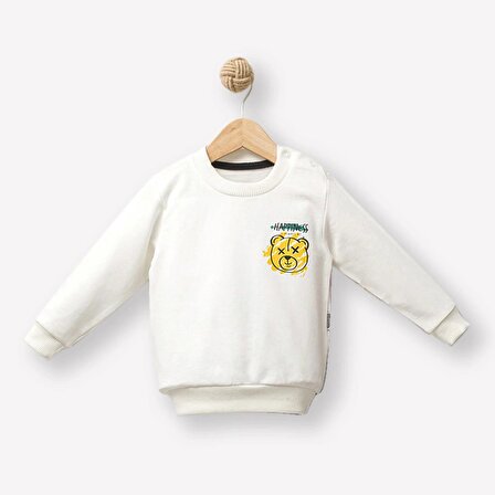 Jolbaby Ayıcık Desenli Unisex Bebek Sweatshirt Bluz
