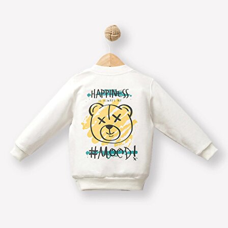 Jolbaby Ayıcık Desenli Unisex Bebek Sweatshirt Bluz