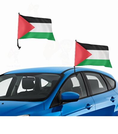 Jethızında Filistin Bayrağı Konvoy Bayrağı - Araç Camı Flama 1 Adet