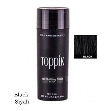 Topik , siyah (black) Dolgunlaştırıcı Saç Fiberi Saç Tozu 27.5 gr