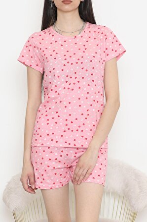 just take Şortlu Pijama Takımı Pembe - 390.1287.