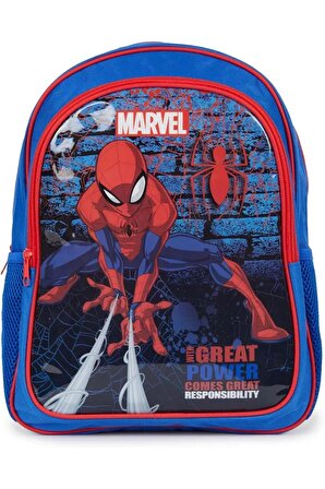 Erkek Çocuk Marvel Spiderman Sırt Çantası, Mavi