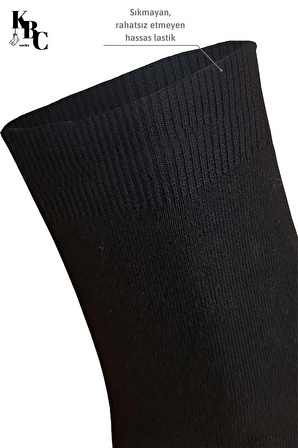 6'lı Siyah Bambu Dikişsiz Klasik Yazlık Erkek Çorap Seti / Kutulu Set