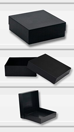 3'lü Özel Siyah Kutu Sevgiliye Özel Hediye Kutu 16 x 5
