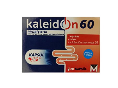 Kaleidon Probiyotik Mikroorganizma İçeren Takviye Edici Gıda 60 mg 20 Kapsül