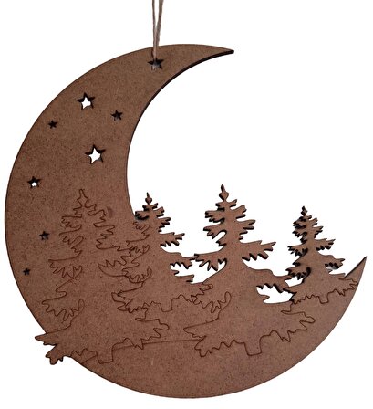 🌙 Ayışığı Dokunuşu: Boyanabilir Ay Yeni Yıl Kapı Süsü - Evinize Uzaydan Bir Dokunuş! 🌠