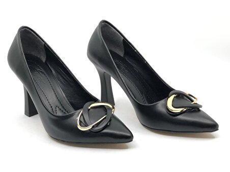 Feles Toka Detaylı Stiletto Kadın Topuklu Ayakkabı