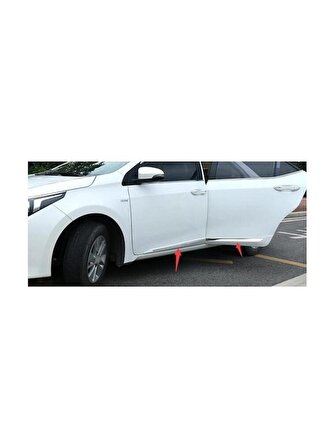 Toyota Corolla SD Uyumlu Yan Kapı Çıtası 4 Parça Paslanmaz Çelik 2013 -