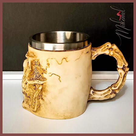 Kafatası Kupa bardak 330 mL ( 3D Skull Mug 330 mL ) Kupalar çay veya kahve