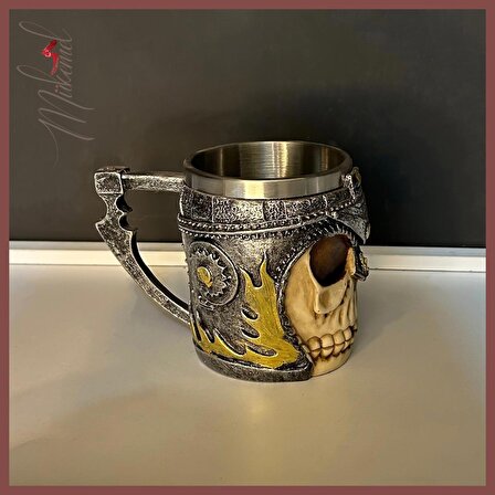 kral kafatası Figür kupa bardak kadeh 330 ml Dekoratif Obje ve Biblo Aksesuarları