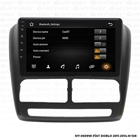 Araç Multimedya Fiat Doblo Android 12 Carplay 4Gb Ram + 64Gb Hdd 2011-2014 Navigasyon Ekran MYW