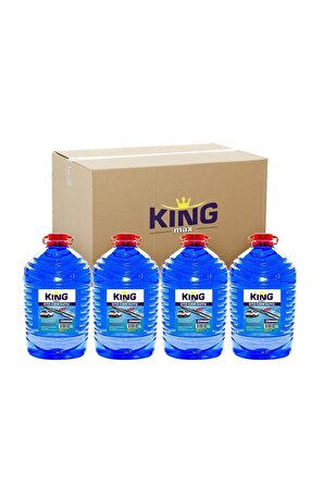 KING MAX Cam Suyu 5 LT Antifriz İçerikli -25 Derece 4'Lü Avantaj Paket